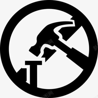 禁止使用锤子禁止使用mart图标图标