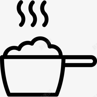 平底锅食物烹饪锅厨房图标图标