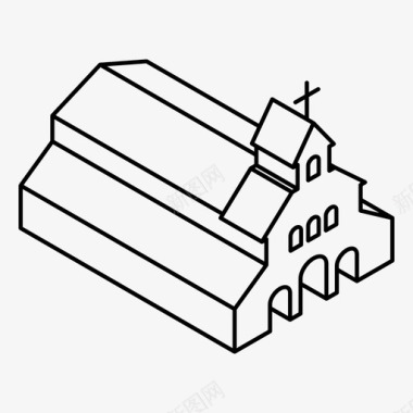 天主教教堂教堂建筑基督教图标图标