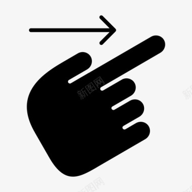 刷右手手指手势图标图标