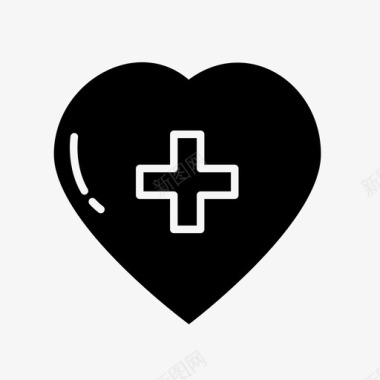 心脏护理保健医院图标图标