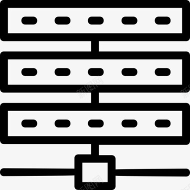 科技线背景服务器机架计算机网络数据访问图标图标