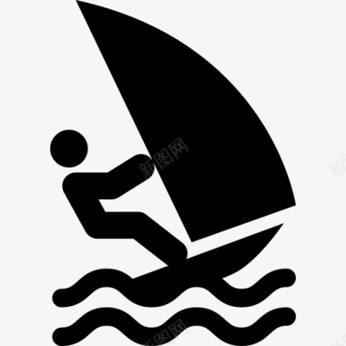 风帆运动冲浪图标图标