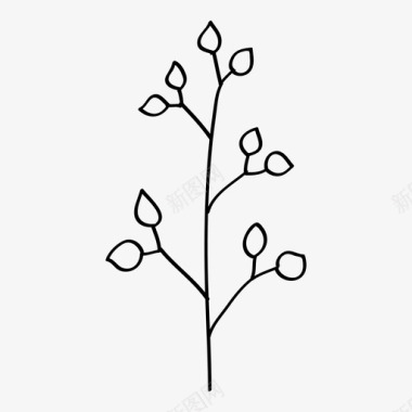 树枝自然植物图标图标