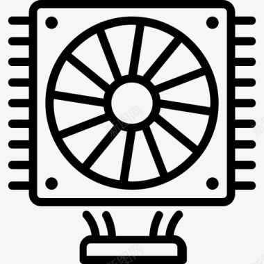 电子线路风扇电脑冷却器图标图标