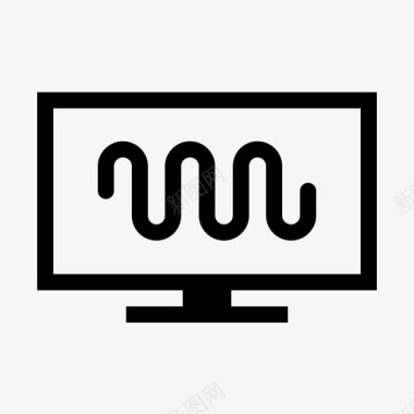 电视屏幕波形信号电视图标图标
