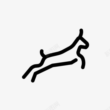 羚羊动物跳跃图标图标