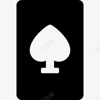 黑桃形状安卓应用的王牌图标图标