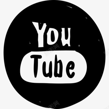 公证徽标YouTube徽标手绘web应用程序图标图标