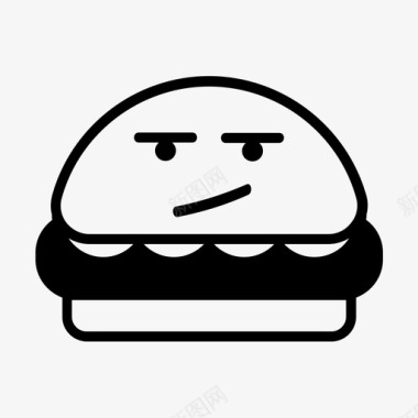 表情吧汉堡包汉堡愤怒图标图标