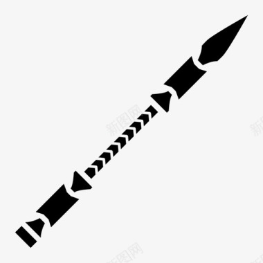 土著矛战斗锋利图标图标