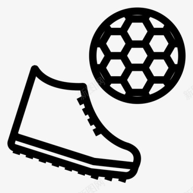 足球游戏体育健身线图标图标