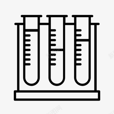 趣味测试试管化学实验室图标图标