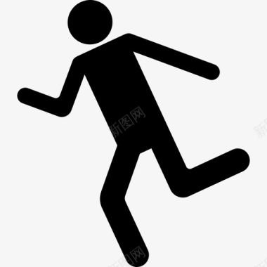 彩色跑步人物跑步轮廓人物人物2图标图标