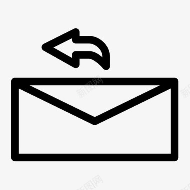 电子邮件回复电子邮件箭头信封图标图标
