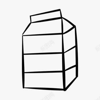 牛奶纸箱奶制品图标图标