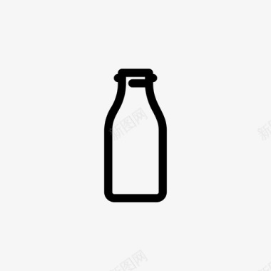 奶瓶玻璃杯果汁图标图标