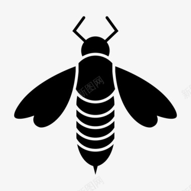 森林蜜蜂虫子森林图标图标