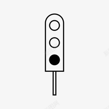 绿灯信号杆交通信号图标图标