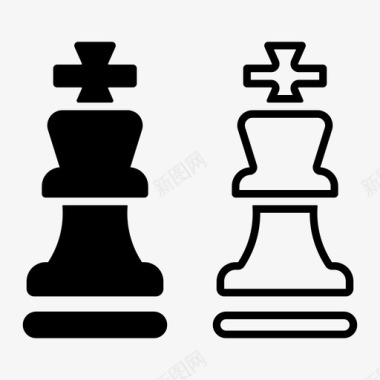 竞争对手国际象棋国际象棋之王图标图标