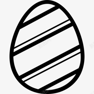 条纹蛋巧克力对角线图标图标