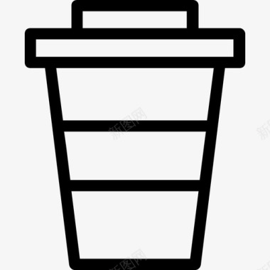 果汁杯冷咖啡一次性杯子图标图标