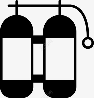 瓶潜水瓶氧气水肺图标图标