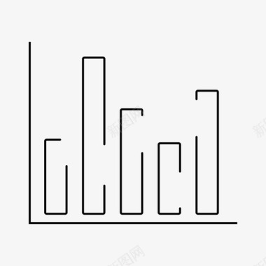 多彩图表条形图比较图表图标图标