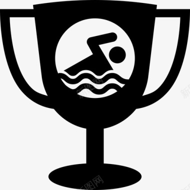 游泳冠军杯运动冠军图标图标