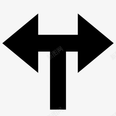 两个方向箭头道路图标图标