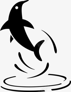 海豚跳跃动物工作职业生涯图标图标