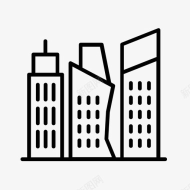 建筑城市现代图标图标