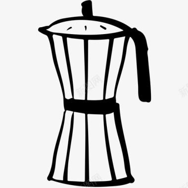 摩卡壶咖啡咖啡机图标图标