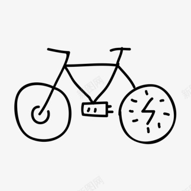 电动accu自行车图标图标