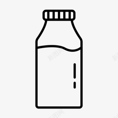 奶瓶饮料玻璃瓶图标图标