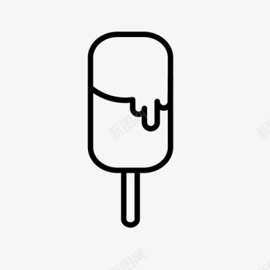 冰棒冰淇淋棒冰激凌融化图标图标