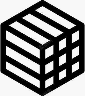 几何形状六面体盒子装饰图标图标