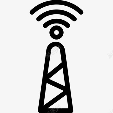 WiFi信号无线天线信号塔wifi图标图标