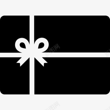 礼物包装飘带礼品卡礼品盒礼物图标图标