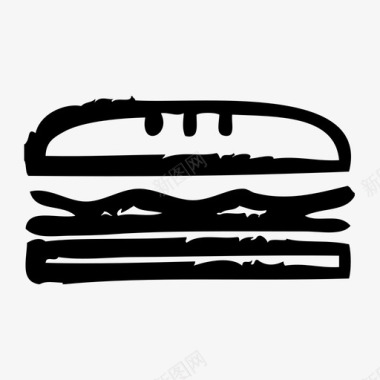 三明治酒吧自助餐厅图标图标
