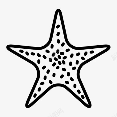 星星鱼海滩海洋图标图标
