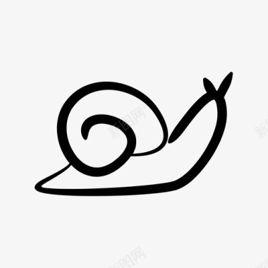 蜗牛爬行户外图标图标