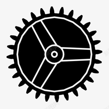 齿轮发动机机器图标图标