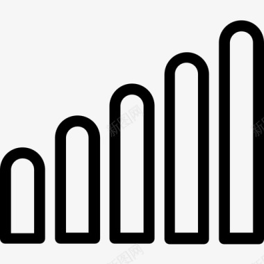 科技的屏幕显示信号条形图网络图标图标