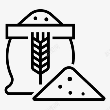麦粮袋仓储农业i图标图标