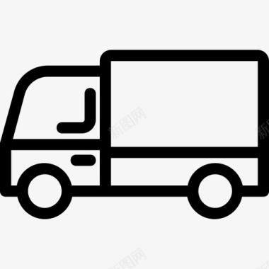 送货车货物物流卡车图标图标