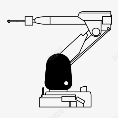 日本生产机械臂未来工业图标图标