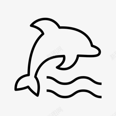 海豚海洋夏季图标图标
