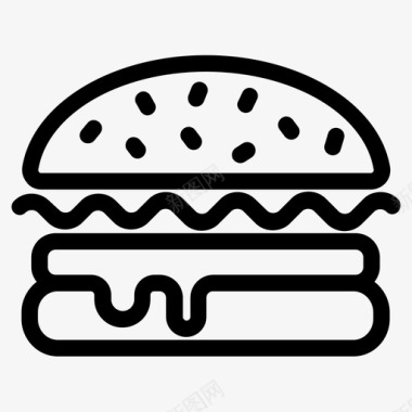 汉堡包快餐餐图标图标