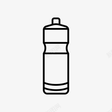 运动人物水瓶设备健身图标图标